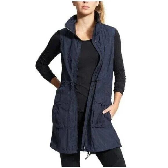 Athleta Navy Blue City Slicker Vest Jacket Sz.M - Picture 2 of 15